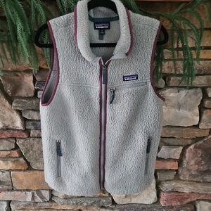 Patagonia Gray Vest with Purple Trim